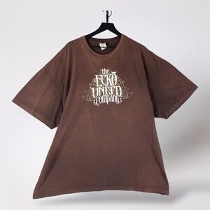 Ecko Unlimited Company T Shirt Mens 5X Brown Graphic Print Short Sleeve